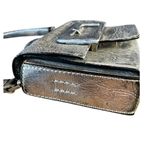 MM6 Maison Margiela Metallic Silver Buckle Shoulder Bag Photo 8