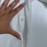 St. Tropez  West White 100% Linen Embroidered L/S Blouse Size 1X EUC #VEG-0305 Photo 3