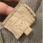 Anthropologie VANESSA VIRGINIA Silver Metallic Butterfly Short Sleeve Blouse Photo 1