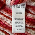 C&C California  Crochet Beach Cover Up Sleeveless Halter Striped Pink White Small Photo 5