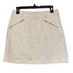 Armani Collezioni White Cotton Skirt Zip Pockets Photo 0