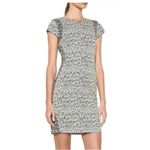Diane Von Furstenberg  Dress Size 6 Black White Animal Print‎ Sheath Career Luxe Photo 1