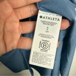 Athleta NWT  Essence‎ Support Top Dusty Blue Built In Bra Workout Size Small Photo 6