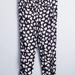 Kate Spade  Black and White Dancing Hearts Ria Pants Photo 6
