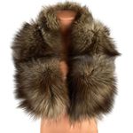 SAGA FOX Silver Fox Fur Trim Besatz Garniture Shawl Stole Scurf Gray Photo 1