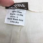 Elan  Paper Bag White Linen Cuffed Shorts Photo 3