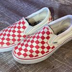 Vans Red/Off White Checkered Slip-Ons Photo 0