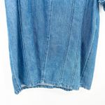 ZARA  Womens Casual Chic 70s V-Neck Puff Statement Sleeve Denim‎ Dress Size XS Photo 6