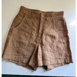 $195 Enza Costa Linen High Waisted Shorts Photo 2