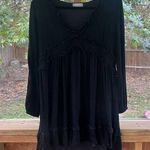 Altar'd State  Black Ruffled Long Sleeve Mini Dress Size M Photo 0