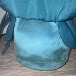 Coach  Petal Drawstring Dark Teal Bucket Leather And Suede Bag Purse #F11829 Photo 6
