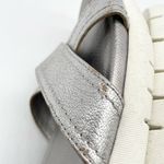 Naturalizer  Womens 6.5W Lily Silver Metallic Leather Sandal Comfort Summer Beach Photo 9