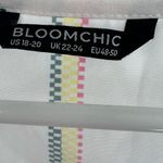 Bloomchic  balloon short sleeve native colorful white plus pink green tiered Photo 4