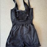 Free People Good Karma Runsie Washed Black XS/S Photo 5