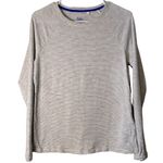 Boden Cotton Baseball Tee Blue Striped Long Sleeve‎ Size Small J0616 White Photo 0