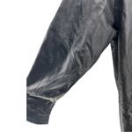 Jacqueline Ferrar  L black genuine leather trench coat vintage 90s 80s retro Photo 8