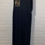 Vintage 90's California Concepts Black Giraffe Printed Maxi Tank Dress, 18 Photo 0