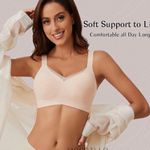 Moeozllo V Lace Bras for Women No Underwire Seamless Bralettes for Women Wireless Bra Soft Support Everyday Photo 3