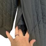 Topshop  Jacket Women’s Small Gray Quilted Oversized Bomber Full Zip Nylon Photo 4