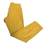 Zyia Active Mustard Yellow Mesh Panel Crop Leggings Size 6-8 Athleisure Yoga Photo 0