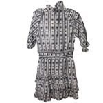 The Shirt Rochelle Behrens Smocked Ruffle Shirt Mini Dress Size XS NWT White Photo 2