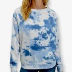 Splendid  thermal tie dye top oversize blue white long sleeve crew neck shirt Photo 6