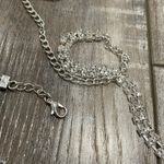 Sexy Body Chain Crystal Mesh Backless Halter Crop Top and Panties Silver Size undefined Photo 6