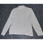 L.L.Bean  SWEATER SHIRT WOMEN SZ LARGE BEIGE BLUE 1/4 ZIP PULLOVER PREPPY Photo 1