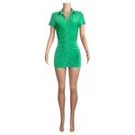 With Jean WITH JÉAN Alexa Mini Dress, Juicy Green, XS Photo 12