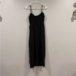 frame denim Frame Twist Front Shantung Midi Dress Noir Black XS Photo 6