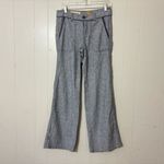Pilcro and the Letterpress  Wide Leg Linen Blend Pants Tailored Gray Size 4 Photo 3