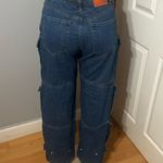 Torn By Ronny Kobo  Women's Blue Cargo Jeans Photo 7