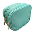 None Nylon Small Makeup Pouch Double Zipper Cosmetic Bag Travel Photo 1