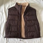 Hollister  Brown Double Sided Puffer Vest Photo 1