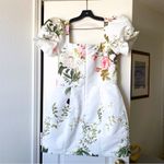Damaris Bailey Rose Mini Dress Faille Wedding White Floral XL NWT Photo 7