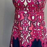 Lilly Pulitzer Size 4 Strapless Bowen Dress Chorus Girl Navy Bright Pink Photo 0