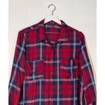 Stoosh Womens Shirt Womens XL Red & Blue Plaid Button-Up Photo 3