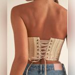 NEW Mable Sequined Bridal Bachelorette Wedding Fairy Lace Up Club Corset L White Size L Photo 1