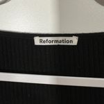 Reformation Hart Cashmere Sweater in Black Size Small Deep V-Neck Photo 3