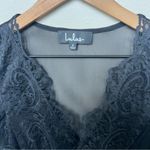 Lulus  Black All About That Lace V Neck Bodysuit NWT Size Small Photo 9