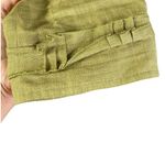 Cynthia Steffe  Women’s Size 4 OLIVE 100% LINEN Ruffle Blazer Jacket Button Front Photo 3