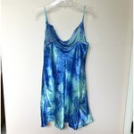 California Dynasty Nightgown Large Blue & Green Tie Dye Photo 1