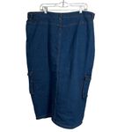 Daisy Denim Cargo Skirt Size 3X Midi Knee Length Casual Medium Wash Photo 4