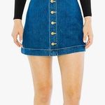 American Apparel NWOT  denim button front skirt medium wash s Photo 0