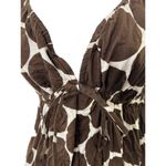 La Blanca  By Rod Beattie Brown Polka Dot Cap Sleeve Swim Cover Up Dress Medium Photo 5