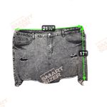 SheIn  Frayed Hem Distressed Acid Wash Denim Skirt Photo 4