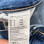 American Eagle Dreamy Drape Low Rise‎ Baggy Flare Jeans 16 Long Light Wash Y2K Blue Size 16P Photo 4