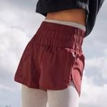 Free People  FP Movement The Way Home Running Hiking Shorts Burgundy Size M Photo 2