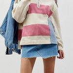 Urban Outfitters ‎ outfitters BDG saylor spliced quarter zip sweatshirt Photo 0