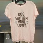 P.J. Salvage ππ Dog & Wine Pajama T-Shirt ~ Dog Mother Wine Lover Blush S NWT Photo 3